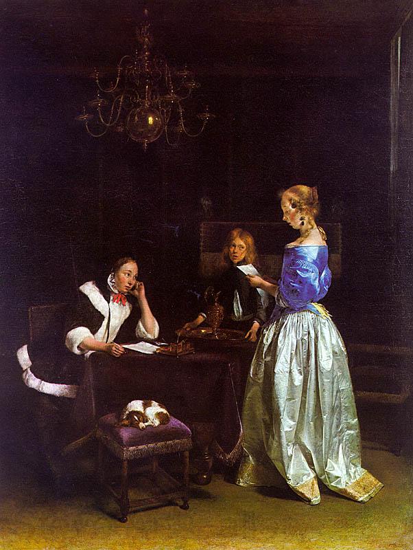Gerard Ter Borch The Letter_a Norge oil painting art